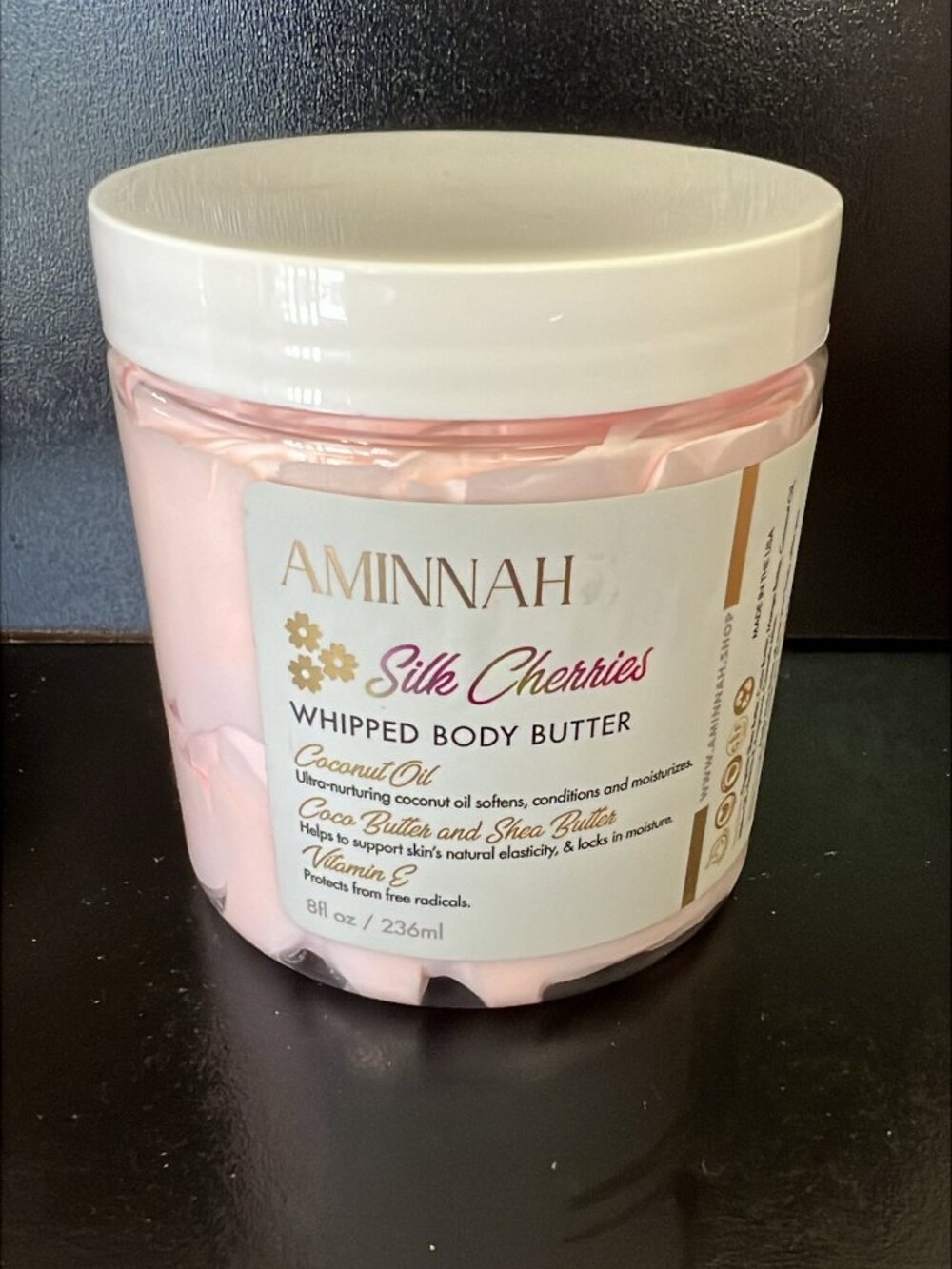 Aminnah Silk Cherries Whipped Body Butter 8oz New
